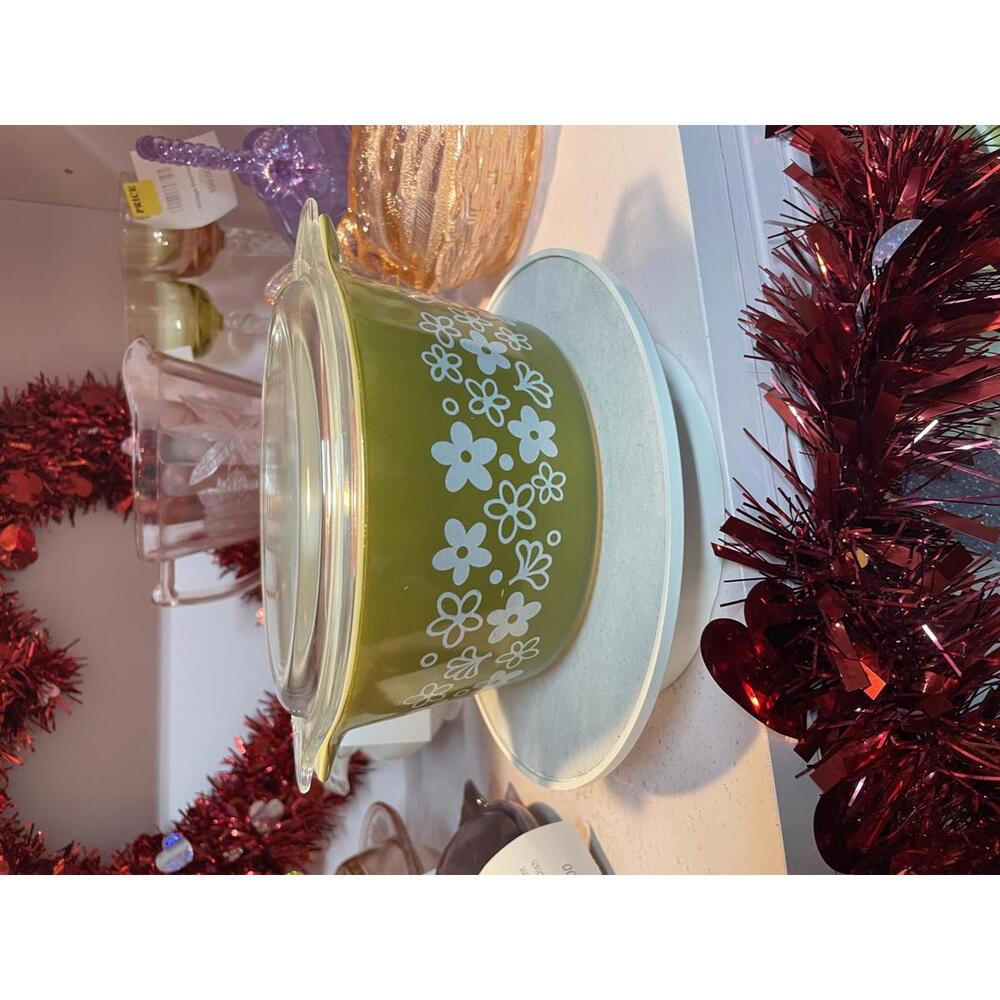 Pyrex Vintage Spring Blossom 1 Qt Round Casserole Dish #473 with Lid